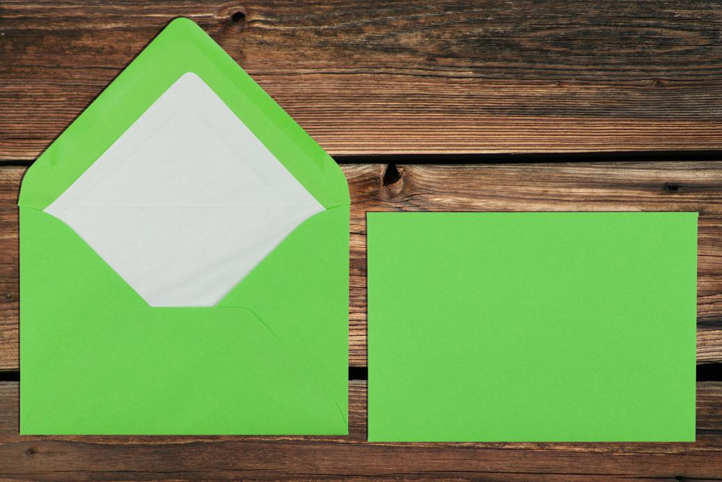 Briefhüllen mit Seidenfutter B6 125x176 mm Nassklebend Apple gerippt 100 g/qm